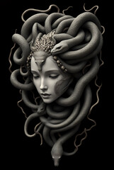Obraz premium Portrait of Greek goddess Medusa