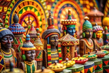 Fototapeta premium Intricate Ancient African Art Piece Showcasing Traditional Patterns and Cultural Significance