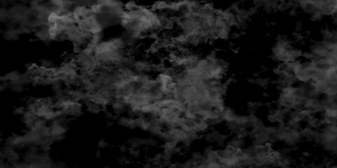 Abstract black fog design with smoke texture overlays. fume overlay design. background with smoke on black and Fog and smoky effect for photos design. Misty fog effect and Isolated black background.	