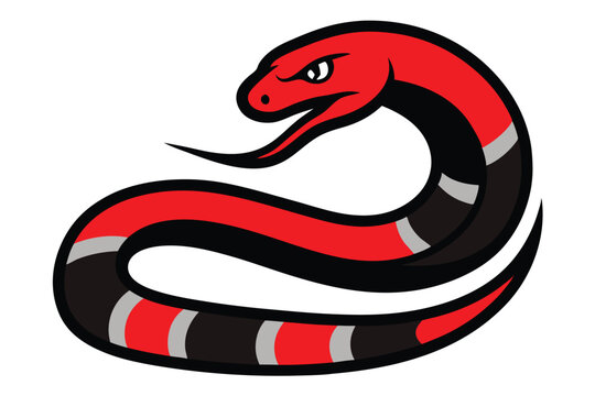 recommend clip art: Solid color Mamushi Snake animal vector design