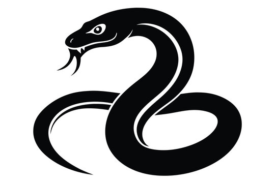 recommend clip art: Solid color Mamushi Snake animal vector design