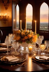 elegant arrangement wine glasses gracefully displayed luxurious textured wooden table surrounded charming decor elements, beverage, drink, tabletop, design