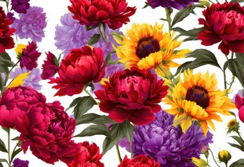 aesthetic minimalist composition featuring vibrant floral blooms bold colors simple background, petal, arrangement, beauty, design, garden, seasonal