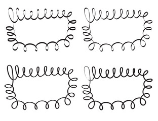 hand drawn squiggle and swirl frames