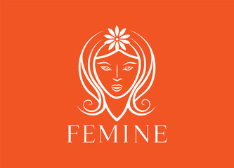 Red color bikini clothing fashion inspiration illustration logo template