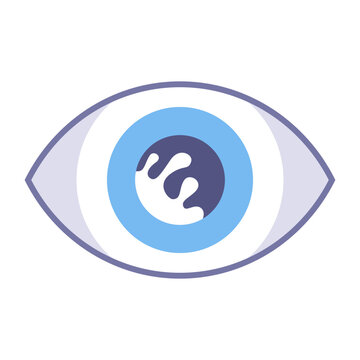 recommend clip art: cataract icon on human eye. vision problems