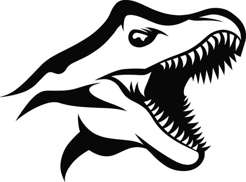 recommend clip art: T-REX Tyrannosaurus Rex big dangerous head of dino dinosaur, vector illustration.