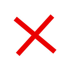 Obraz premium red cross mark