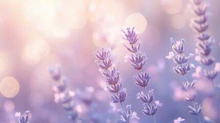 Fototapeta premium The Lavender Blooms in Sunshine