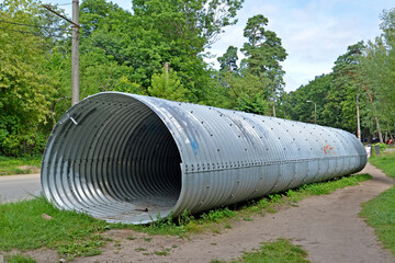 Corrugated spiral galvanized culvert pipe for roads and railways