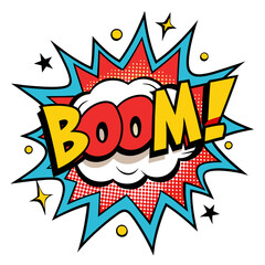 Fototapeta premium a comic-style explosion graphic with the word 