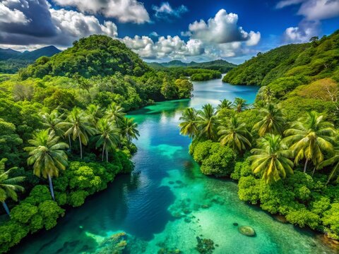 Lush Green Landscapes and Tranquil Waters of Pohnpei, Micronesia&rsquo;s Tropical Paradise Awaits