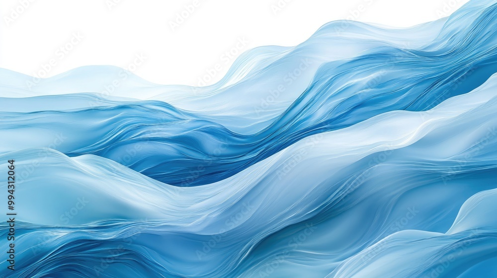 Poster abstract fluid wave background with blue tones featuring a textured gradient for an artistic wallpap