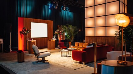 A behind-the-scenes look at the setup of an experiential marketing event, with attention to branding and design details