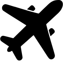 Black plane icon 