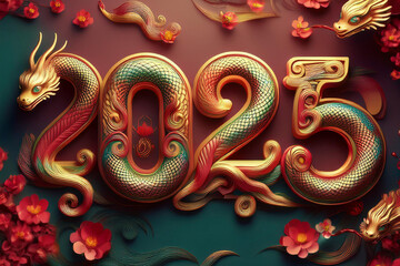 Fototapeta premium Colección de imágenes con el número 2025 del próximo año y enfocado a diferentes motivos.