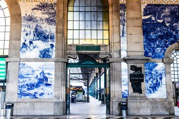The S&atilde;o Bento Railway Station, Porto Portugal