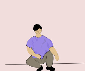 man sitting on a chair