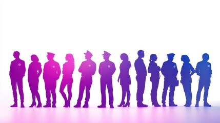 The Silhouette of Police Officers