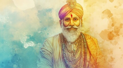 illustration of Maharaja Agrasen Jayanti