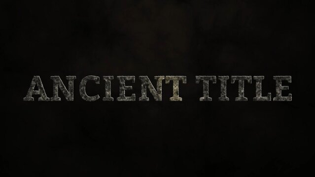 Ancient Old Grungy Title Intro