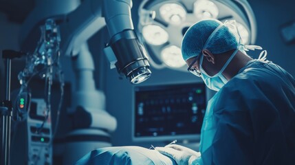 Advanced surgical procedure with a skilled surgeon operating using a robotic system in a modern operating room environment