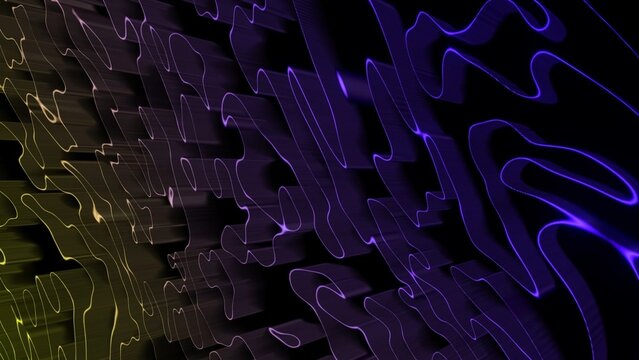 Animated Wavy 3D Lines Background (customizable)