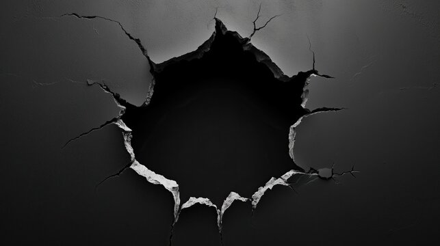 black hole breaking through black wall