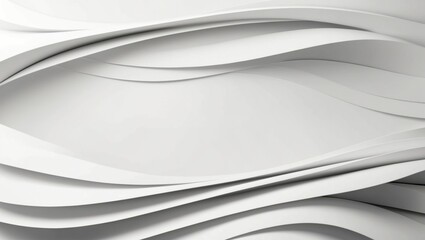 Layered smooth white waves with minimal design