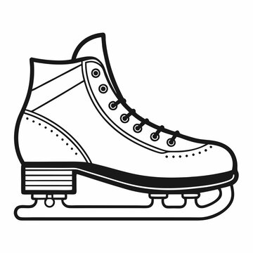 recommend clip art: skating shoes line art vector illustration