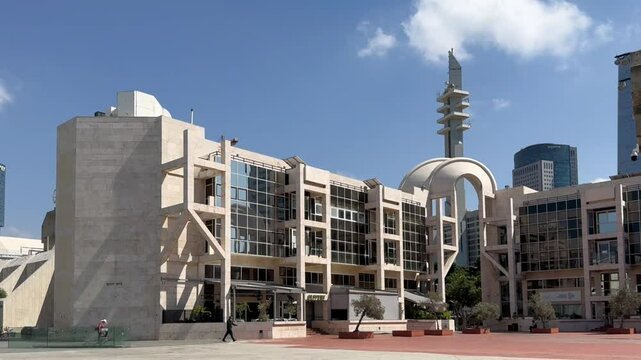 TEL AVIV, ISRAEL &ndash; September 25, 2024: The Museum of Contemporary Art's Herta and Paul Amir Building, characterized by its modern and artistic origami-style structure.