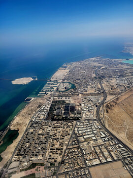 Aerial view of Al Khobar, Corniche Boulevard in Saudi Arabia