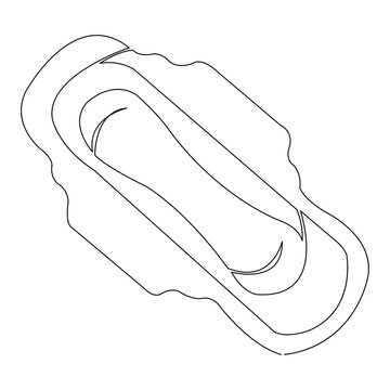 recommend clip art: One continuous single drawing line art doodle sanitary, female, menstruation, protection, hygiene. Isolated flat illustration hand draw contour on a white background
                    