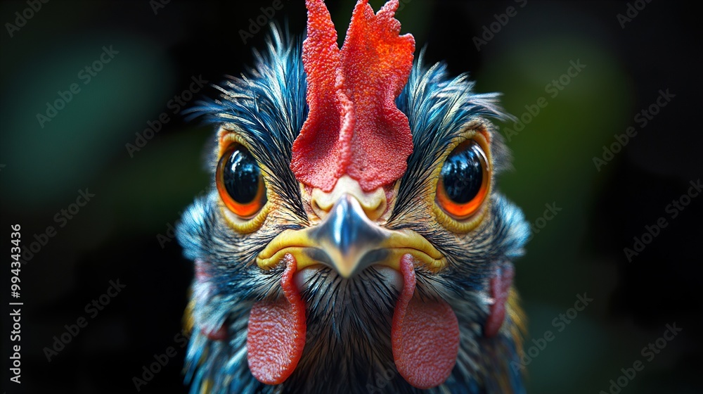 Canvas Prints Close-Up Portrait of a Curious Chicken