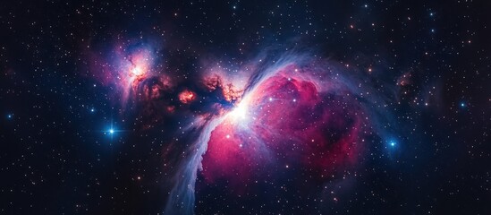 Fototapeta premium Cosmic Nebula: A Stellar Symphony