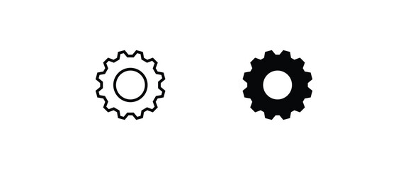 Setting icon, Tools, Cog, Gear, help options account, Settings, Cogwheel, mechanism Operations icons button, vector, sign, symbol, logo, illustration, editable stroke, flat isolaated on white