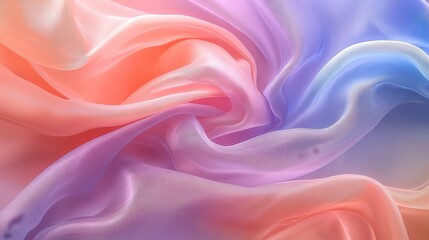 Fototapeta premium A colorful piece of fabric with a swirl pattern. The colors are pink, purple, and blue