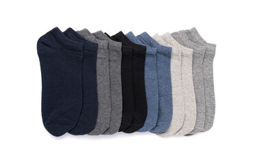 New Cotton Socks Isolated, Folded Sportswear Set, Classic Unisex Cotton Socks Collection