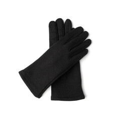 Winter Gloves Isolated, Touchscreen Wool Glove, Touch Screen Knitted Mittens, Warm Black Gloves