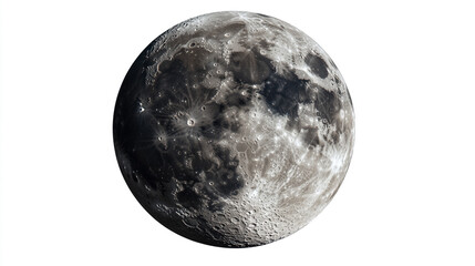 A detailed view of the moon's surface showcasing craters and geological features at night