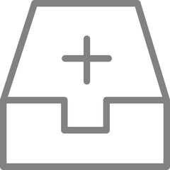 Obraz premium Single isolated icon with outline style icon on white background