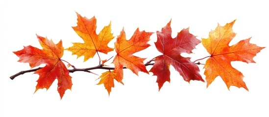 Obraz premium Autumn Maple Leaves Branch