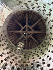 intérieur du pigeonnier du Château de la Durbelière à Saint-Aubin-de-Baubigné 