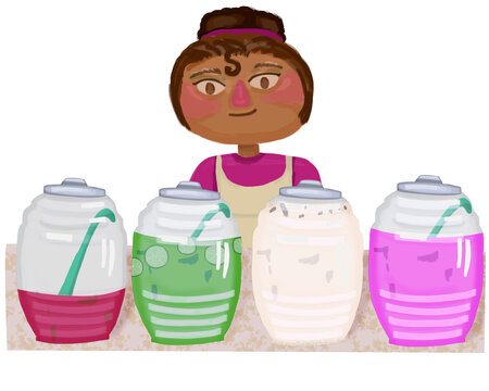 puesto de aguas frescas