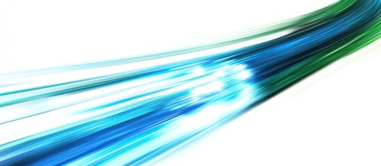 Abstract Blue and Green Light Streaks