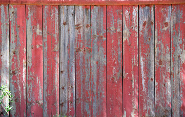 Red Wooden Fence