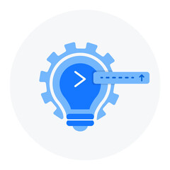 Output Optimization Icon Design. Representing Optimizing Output.AI Efficiency.Improving Response.Output Enhancement. PNG icon.