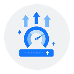 Efficiency Improvement Icon Design. Representing Improving Efficiency.AI Optimization.Performance Enhancement.Efficiency Gain. PNG icon.