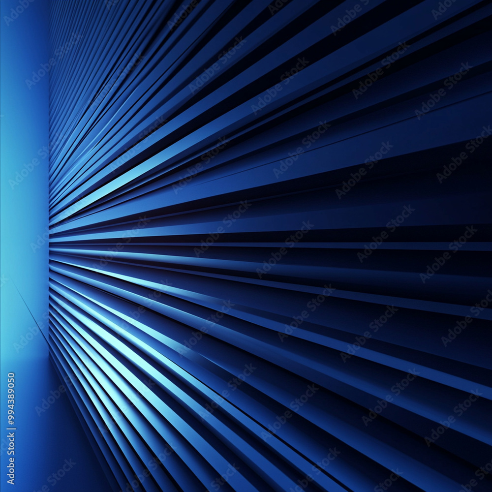 Poster a modern and innovative blue background featuring sleek, parallel lines that create sense of depth a