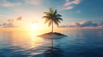 Fototapeta premium A Serene Seaside View: Tranquil Waves and Breathtaking Horizons by the Coastline